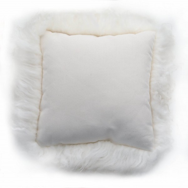 Maison Thuret - Coussin En Peau De Mouton Islandais Frisé Blanc