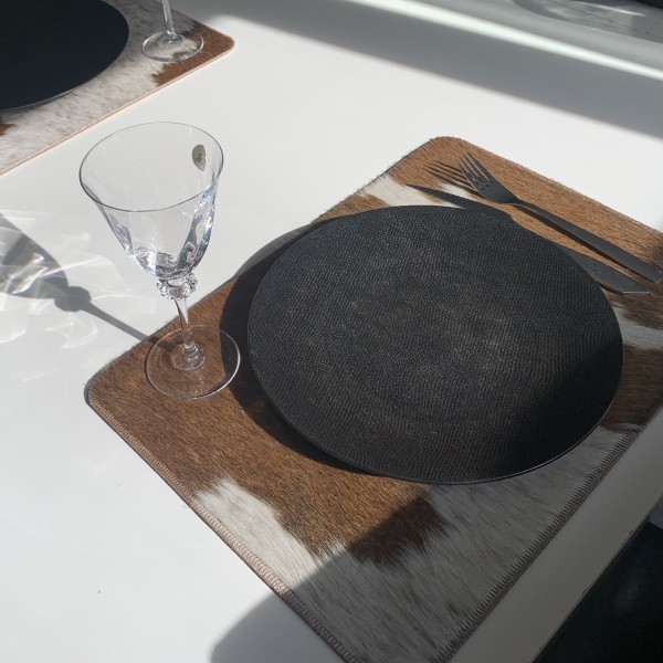 Maison Thuret - Set De Table En Peau De Vache Coins Arrondis